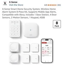 Brand New X-Sense Wireless Home Security System 8-Piece Kit AS08
