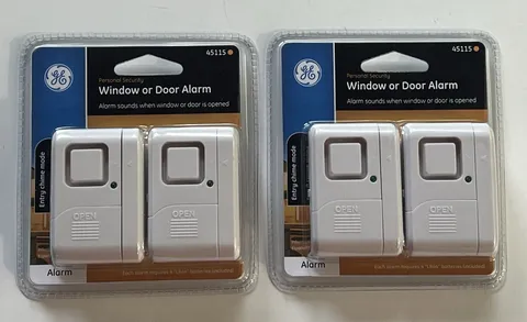 GE 45115 Personal Security Window/Door Alarm, 2-Pack, Battery Operated
