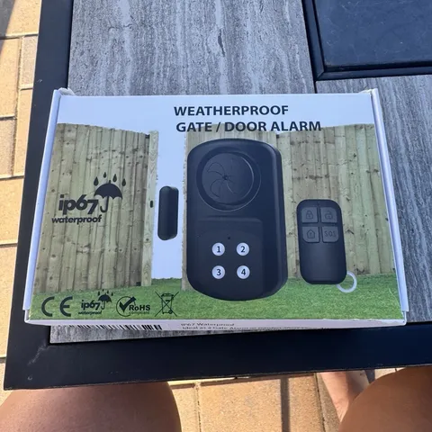 HENDUN Wireless IP67 Waterproof Door Alarm, Indoor/Outdoor, Instant Alert, Black