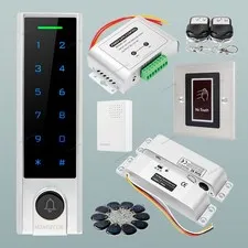 HOMSECUR Door Access Control System Kit, Drop Bolt Lock+12V Doorbell+IR Switch