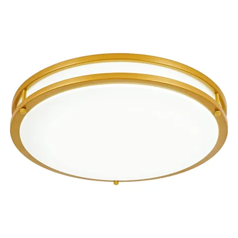 DLLT Flush Mount LED Ceiling Light: 16 Inch 5CCT 1Pack-16inch Gold