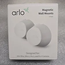 Arlo Magnetic Wall Mounts  Set of 2 for Ultra, Ultra 2 Pro 3 & Pro 4 Unused.