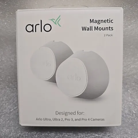 Arlo Magnetic Wall Mounts  Set of 2 for Ultra, Ultra 2 Pro 3 & Pro 4 Unused.