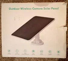 Solar Panel Compatible w/ Wireless Outdoor Security Camera,6ft Charging Cable