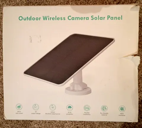 Solar Panel Compatible w/ Wireless Outdoor Security Camera,6ft Charging Cable