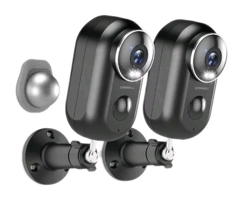 Zumimall F5C Black Wireless In/Outdoor Night Vision Ai Detection Security Camera