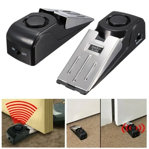 1-5X Portable Anti‑Theft Block Burglar Door Stop Alarm Security System Doorstops