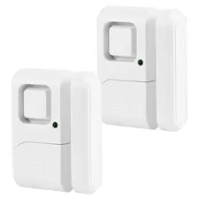 Personal Security Window and Door Alarm, 2-Pack, White