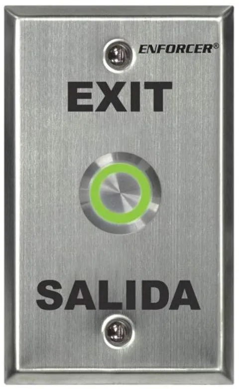 Enforcer Push-to-Exit Plate, Vandal Resistant, Illuminated (SD-7275SGEX1Q)