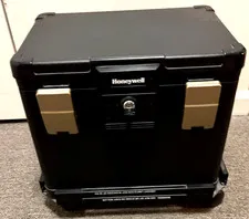 HONEYWELL LARGE PORTABLE ROLLING FIREPROOF WATERPROOF SAFE