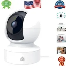 360° Viewing Kasa Smart Camera with Night Vision for Safe Indoor Monitoring