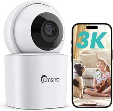 3K Indoor Security Camera 360°PTZ Home Baby/Pet Monitor, Auto Tracking,2.4/5Ghz