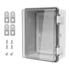 LMioEtool ABS Plastic Dustproof Waterproof 8.7" x 6.7" x 4.3", Clear Cover