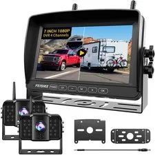 2 Wireless Backup Camera with 7" 1080p Monitor, RV 7 in - Dual