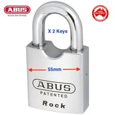 ABUS Padlock 83/55 High Security  ROCK Padlocks-Site Safes-FREE POST-8355NKD