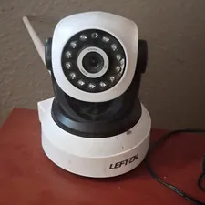 LEFTEK Indoor Wi-Fi IP Security Camera 1080p Night Vision Alexa White/Black