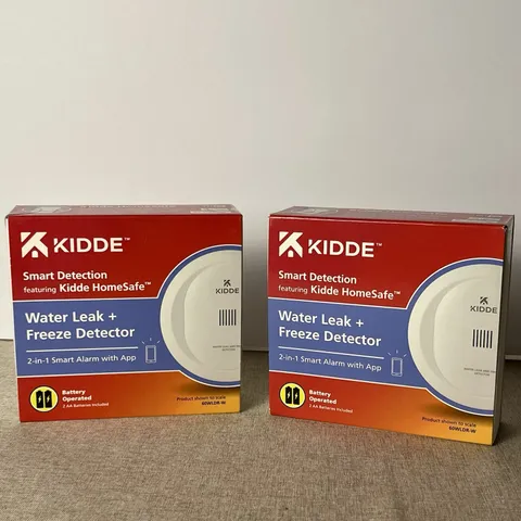 Kidde Smart Water Leak and Freeze Detector WiFi Alexa Google 60WLDR-W Lot Of 2