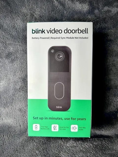 Blink Video Doorbell 2nd Gen 2025 Black Wireless Battery HD 1440p NEW SEALED
