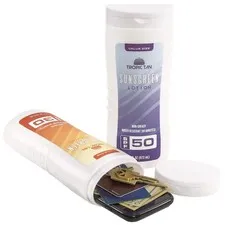 Sunscreen Diversion Safe Bottles 2 Pack, Hides Valuables Safely, Safe Bottles