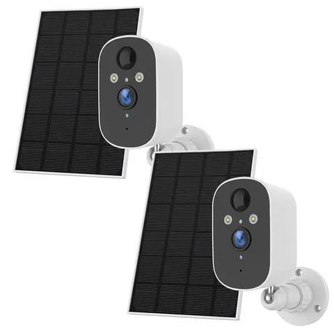2PK Solar Battery Wireless WiFi Home Security Camera System Outdoor 2-Way Audio