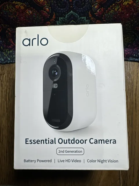 Arlo Essential Outdoor Camera 2nd Generation. Live HD Video. Color Night Vision.
