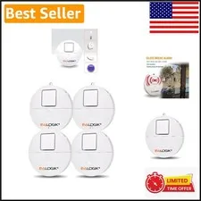 Battery-Powered Window Alarm - 4 Pack with Vibration Sensors & LED Alerts