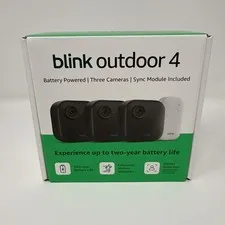 Blink Outdoor 4 Battery Powered 3-Camera Security System  NEW, Factory Sealed