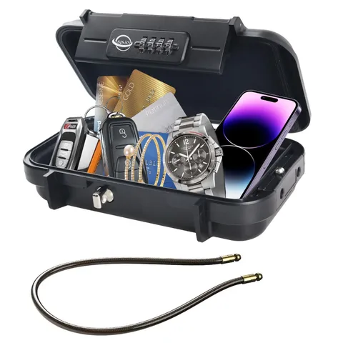 Portable Safe ,Combination Safe with Removable Cable,Set Your Own Combination...