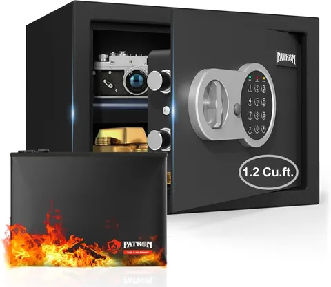 [ 1.2 Cu.Ft. ] Fireproof Safe for Home,Digital Security Home Cabinet Safes for M