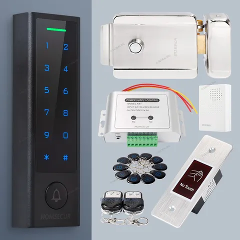 HOMSECUR Black IP66 Protection WIFI RFID Access Control System Set App Control