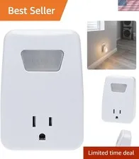 Advanced Plug-In Motion Activated Light Control - 25ft Detection, Modern Design