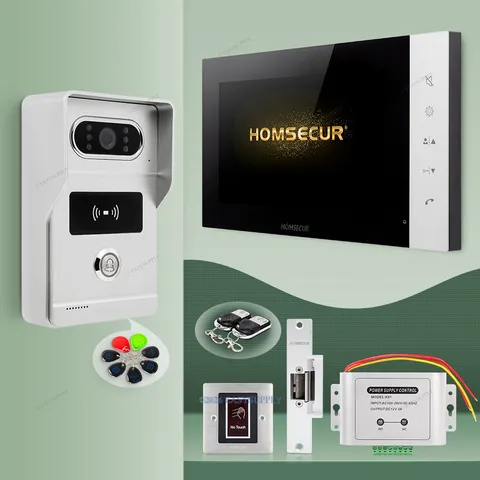 HOMSECUR Video Door Phone Intercom Doorbell RFID Keyfobs Night Vision Door Unloc