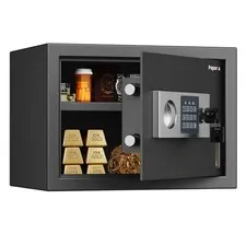 0.6 Cubic Feet Safe Box with Digital Keypad Lock & Keys, Home Safe Money Box ...