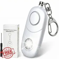 Qoosea Personal Alarm White 135dB Keychain Siren