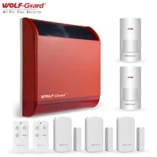 Wolf-Guard Solar Flash Siren Alarm Outdoor Anti-tamper Home Security Kit 433MHz 