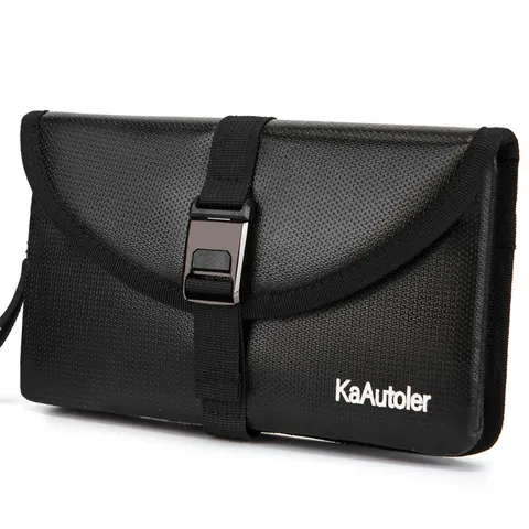 Small Fireproof Bag，8.5”x 5.2” Fireproof Money Bag for Cash, Valuables, Passp...