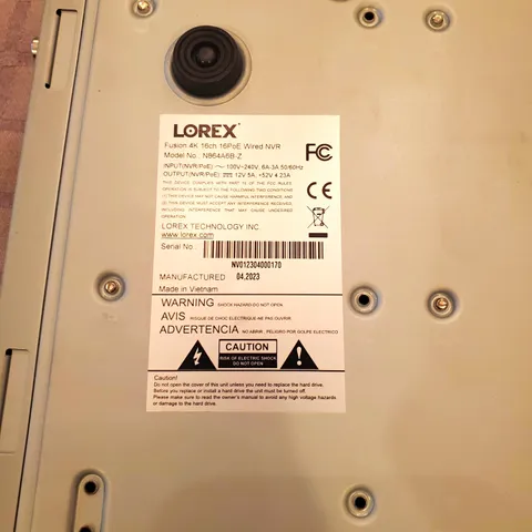 Lorex N864A6B2 4K Wired NVR Recorder, 16-Channel, PoE, IP/Network