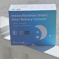 Hiseeu 4MP Wireless Wi-Fi Solar/Battery Security Cameras 2-Pack Night Vision
