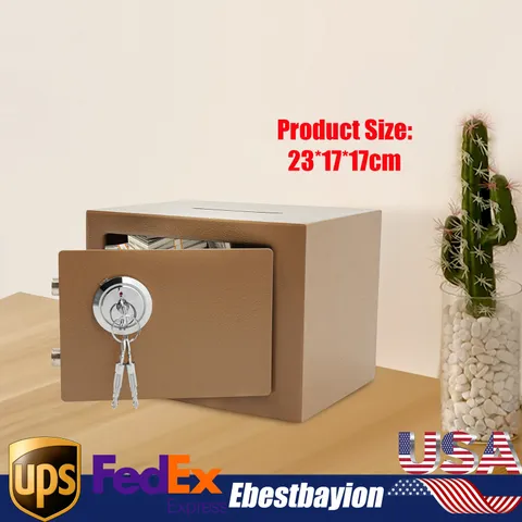 Mini Safe Box, Coin operated Security Box with Mechanical Keys Q235 Steel