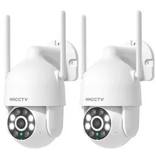 ARCCTV Wireless PTZ Security Camera Home 360° View Color Night Vision 2 Way Talk