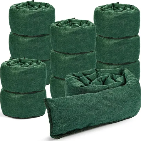 12 Pcs Water Barrier 5 ft x 6.5 Inch Flood Barriers for Home Reusable Absorbent