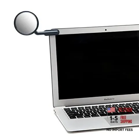 Watch-It – Monitor Mirror, Clip-On Cubicle, Computer Rear-View mirror, Convex