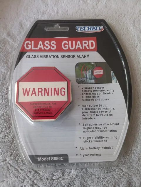 New Techko Glass Vibration Breakage Sensor Security Alarm Model S086C
