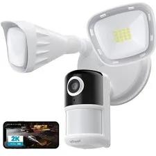ieGeek Outdoor 2K Floodlight Security Camera Color Night Vision Home WiFi CCTV
