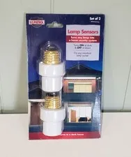 U.S. Patrol Set of 2 Lamp Sensors Fits Standard Sockets Home Security 