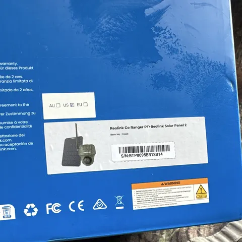 Reolink 4K Cellular Trail 3G/4G LTE Security Camera Go Ranger PT +Solar Panel