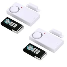 Door Alarms with Remote, Open Door Chimes, Pool Door Alarm, 2 Pack