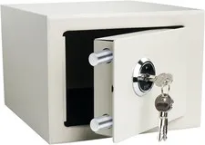 Small Steel Safe Box with Key Lock, Steel Security Safety Box with Keys for Pers