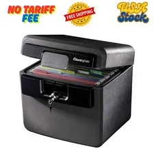 HD4100 Fire-Resistant and Water-Resistant Box Safe with Key Lock, 0.65 cu. ft.