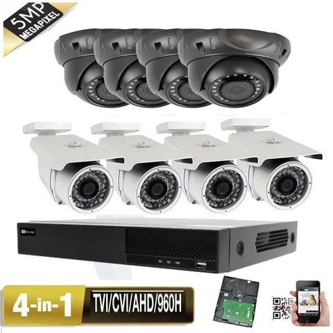 8CH All-in-1 Viedo DVR 5MP 4-in-1 36IR Leds  DWDR Security Camera Wifi  IP66